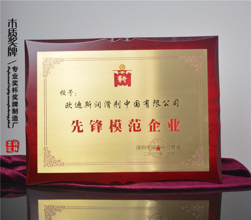 广告策划大赛木质奖牌 精美波浪边奖牌 不锈钢堆金木奖牌_.